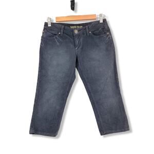 New Bread Denim Corduroy Cropped Capri Pants Star Button Zipper Back Pockets